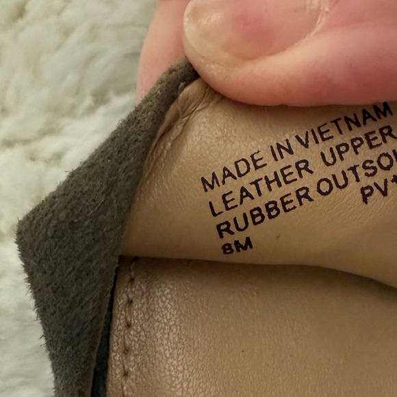 👠 MICHAEL KORS Suede Olive Green Ankle Strap Block Heels 8 - Picture 7 of 9